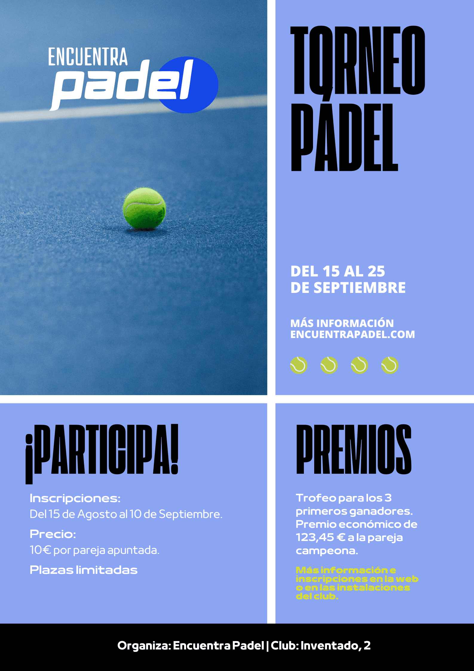 Torneo encuentrapadel (Ejemplo evento)